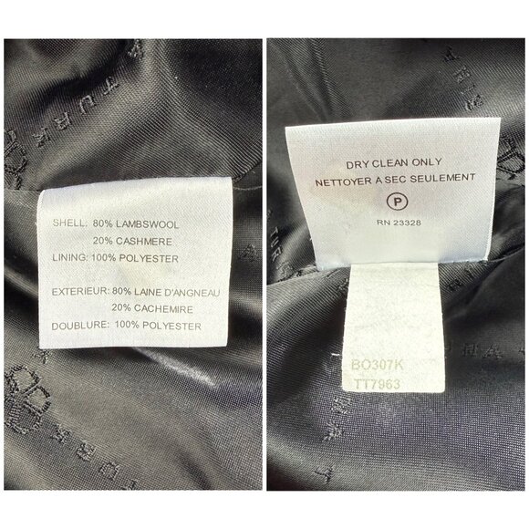 Trina Turk Coat Womens 6 Black Wool Cashmere Wrap Belted Jacket Shawl Collar - Picture 10 of 12